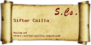 Sifter Csilla névjegykártya