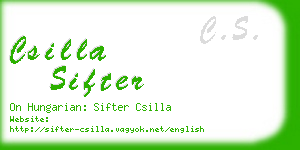 csilla sifter business card